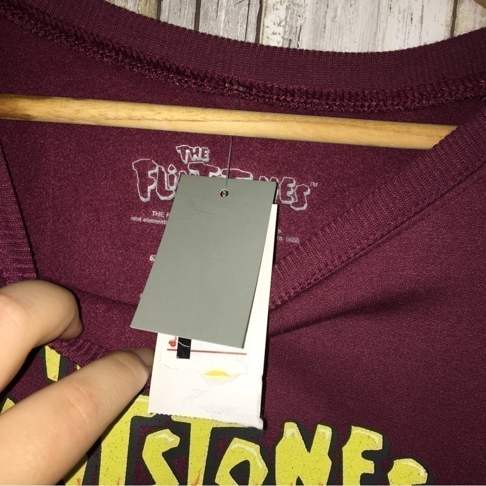 NWT Flintstones Maroon Sweatshirt - Picture 6 of 7